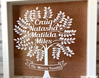 Family Tree, Personalised Family Frame, Wedding Gift, New home Gift, Family Tree Frame