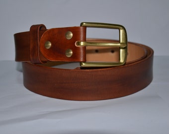 Leather Belt, Full Grain Leather Belt, Brown Leather Belt, Men's Leather Belt