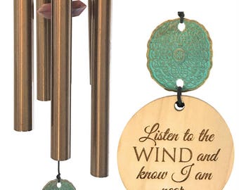 wind chimes memorial child etsy loved chime gift loss memory grandpa grandma copper brother sister seller garden after