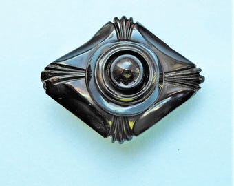 Vintage Whitby Jet Brooch