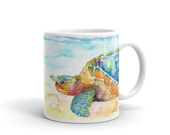 Mug - Rainbow Sea Turtle - 11 oz. or 15 oz.