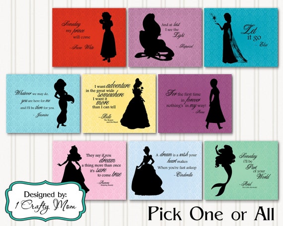 Printable Princess Silhouettes DIY: Cinderella Snow White