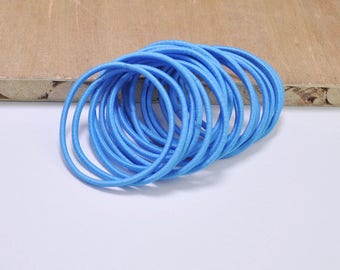 DIY hair elastics,50pcs or 100pcs Elastic Cord,Sky blue hair elastic cord,hair ties,ponytail holder elastic,pigtail holders 2mm