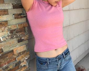 Vintage 80's Bubblegum Pink Cashmere Sweater Top