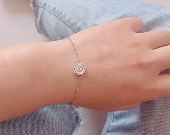 Sun Bracelet, Sun Anklet , Adjustable Macrame Cord Bracelet, Sun Jewelry, Macrame Jewelry, Gift for Her, Celestial Jewelry, Hippie Bracelet