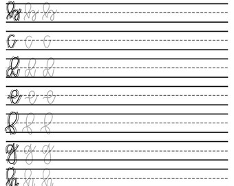 Modern Calligraphy Practice Sheet Downloadable Calligraphy