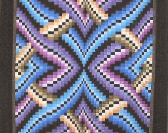 Illusion Bargello Strip Pieced Lockwood Quilt Pattern