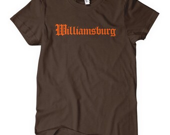 Women's Williamsburg Tee - Gothic Brooklyn - S M L XL 2x - Ladies Williamsburg Brooklyn T-shirt - 4 Colors