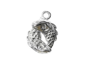 Sterling Silver Zodiac Pisces Charm For Bracelets