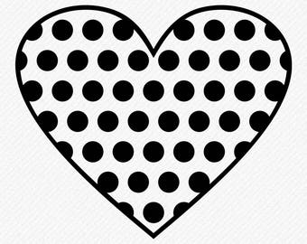 polka svg dots dot clipart circle heart silhouette