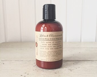 Black Chamomile Body Lotion - Coconut Milk & Aloe Body Lotion with Cocoa Butter