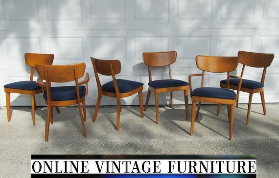 6 Heywood Wakefield 1950s Chairs Vintage Mid Century Like this item? - 6 Heywood Wakefield 1950s Chairs Vintage Mid Century