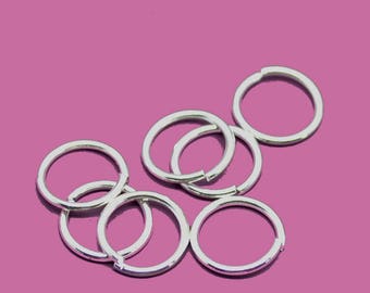 08mm silver jump rings