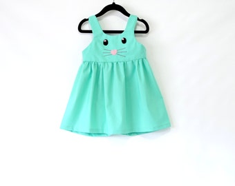 Bunny Girl Dress - Toddler Dress - Easter dress - Baby Girl - Spring Dress - Baby Girl Easter Outfit - Baby Dress - Toddler Easter Dress