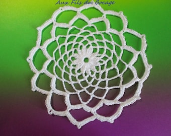 Napperon pour attrape rêve, blanc, 15 cm, N32