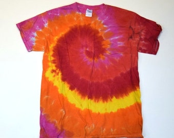 Plasma Reactor ~ Spiral Tie Dye T-Shirt (Gildan Ultra Cotton Size M) (One of a Kind)