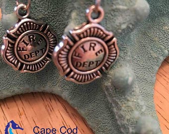 Fire Dept. Earrings,Fireman Earrings,Fireman