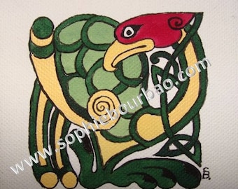 Bird of the book of Kells (Celtic style)