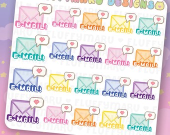 Email || Planner Stickers, Cute Stickers for Erin Condren (ECLP), Filofax, Kikki K, Etc. || DPS225