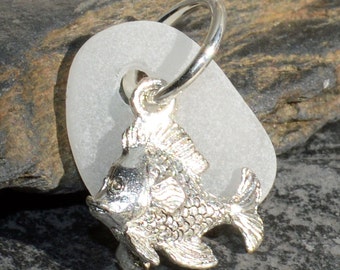 LITTLE FISH - Sea Glass Charm PENDANT