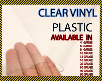 Clear Vinyl Plastic Fabric 54" Wide Sold By The Yard