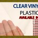 Clear Vinyl Plastic Fabric 54" Wide Sold By The Yard