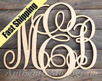 Best Value WOODEN MONOGRAM - Laser Cut Wooden monogram wall hanging - Large Monogram wall letters - Personalized Gift