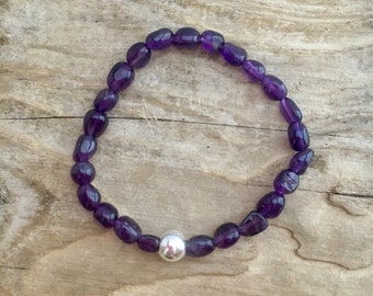 Meadowlark Stoned Band 3.5mm - Sterling Silver Amethyst main image 1
