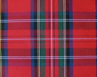 Royal Stewart Red Tartan Plaid Fabric UPHOLSTERY Home Decorating CRAFTS