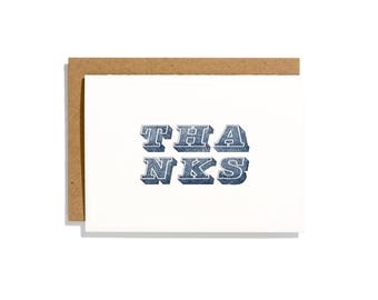 Thanks Block - Letterpress Congratulations Card - CT054