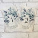 Vintage Style Wedding Table Numbers Names Cards Blue Flower Rose