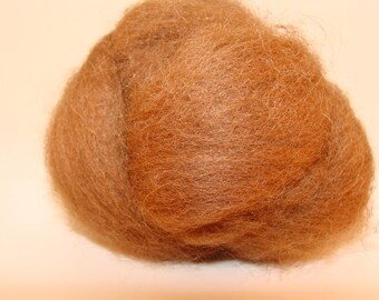 Dark Fawn alpaca roving