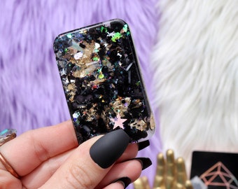 Orgonite® - Cell Phone Back - EMF Protection - Shungite - Handmade - Orgone Generator® - Orgone Energy - Crystals - Gift - HoodXHippie
