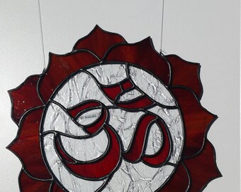 Stained Glass Om Symbol Suncatcher