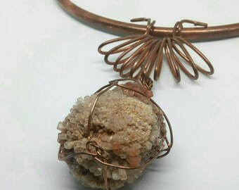 Crystal necklaces aragonite