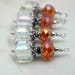 Custom Order For Friston - Clear AB Square Cube Crystal and Orange Rondelle Earring Dangle, Pendant, Earrings, Jewelry Making