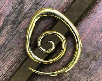 Spiral Ear Weight - Brass