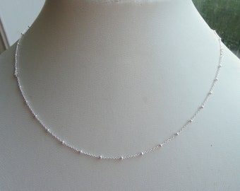 Sterling silver satellite necklace, Delicate Sterling silver necklace, Elegant sterling silver necklace, Delicate necklace, Gifts