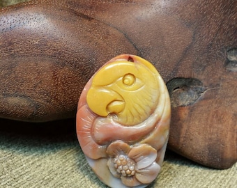 Sale #EarthDay ~ OOAK Orange Parrot in Amazonite
