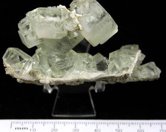 Extreme Clear Transparent Glassy Green Cubic Fluorite CM681430 China