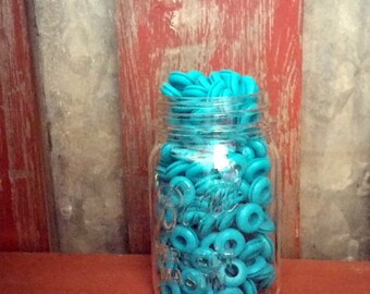 25 Colored Grommets For DIY Mason Jar Straw Lids Bulk | Reusable Straw DIY Mason Jar Cups Tumbler | Food Grade Silicone Grommet | Christmas