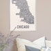 Chicago Neighborhood Map Poster, The Original Chicago Neighborhood Type Map Print, Chicago Map Artwork, Chicago Poster, Chicago Gift