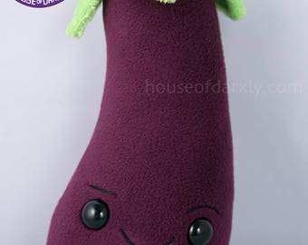 MADE TO ORDER: Emoji Eggplant food plush