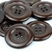 24 Big Brown Resin Buttons - 38mm 1.5 inches - 4 holes - 24 pcs