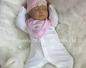 Reborn doll girl 22" Olivia newborn size genesis 3/4 limbs heat paints real realistic my fake baby