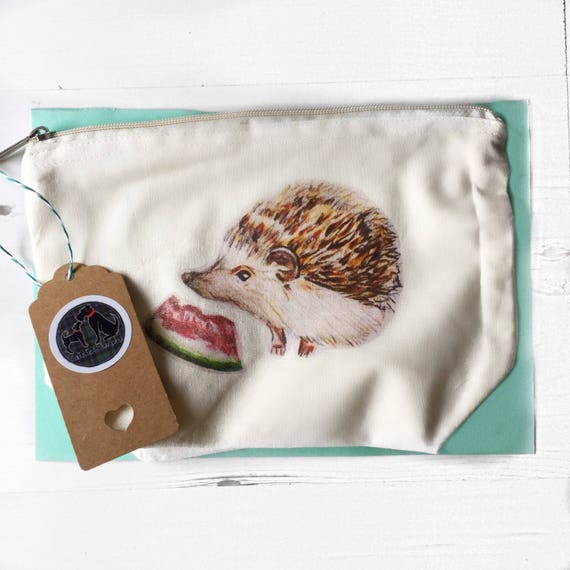 hedgehog makeup bag