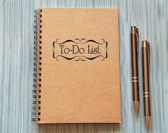 Notebook Journal- To Do List Notebook - 5 x 7 Journal, Writing journal, diary, travel plans, Planning Journal, To Do List, Planning notebook