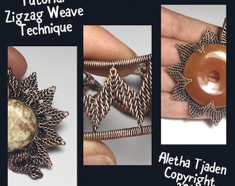 PDF TUTORIAL, Zigzag Weave Technique, step by step instructions, digital download
