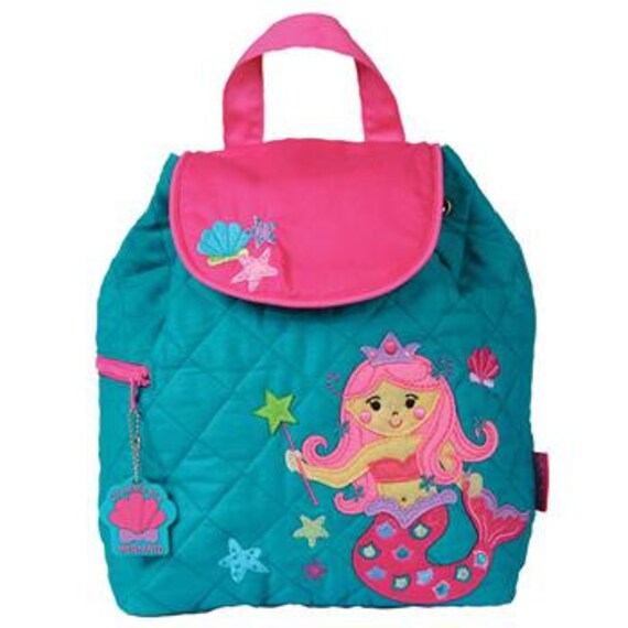 FREE PERSONALIZATION, Children's Backpack, Custom Embroidery, Monogram, Stephen Joseph, Personalized Mermaid Backpack. FREE Monogram