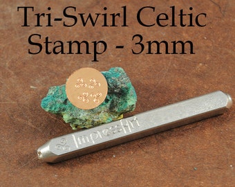 Tri-Swirl - Celtic - Metal Stamp - 3mm - ImpressArt